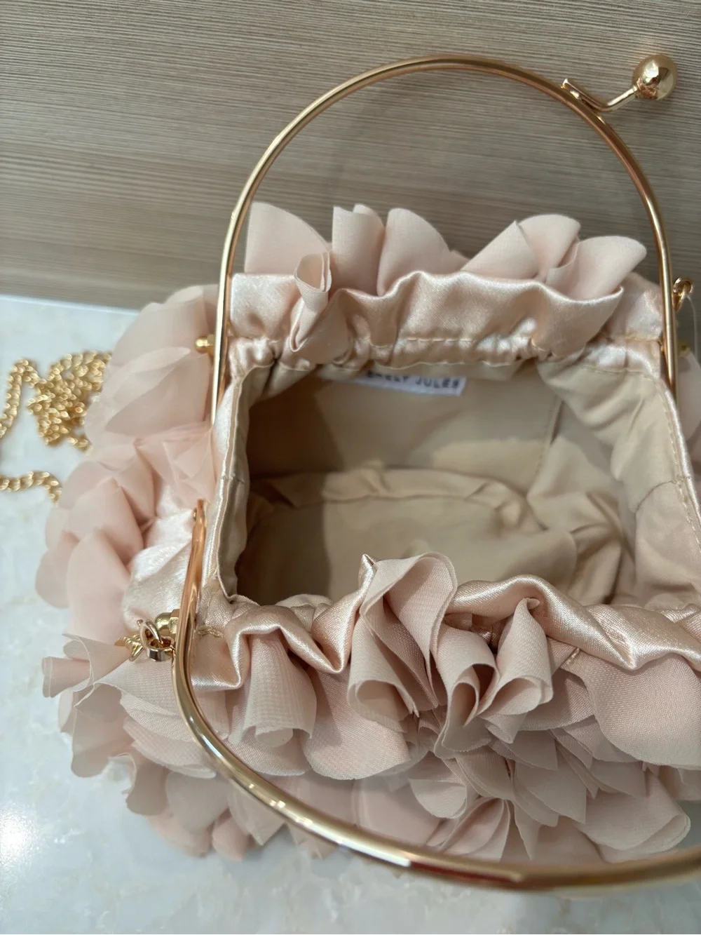 NWT Sincerely Jules Elegant Floral Rosette Evening Clutch